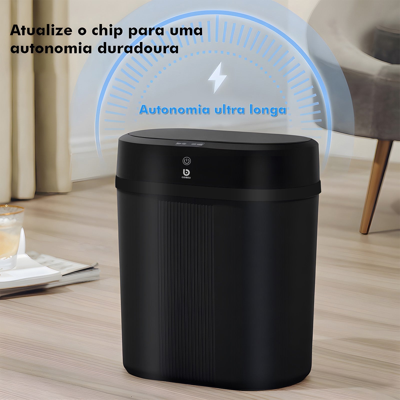 Lixeira Inteligente, com sensor automático e prático