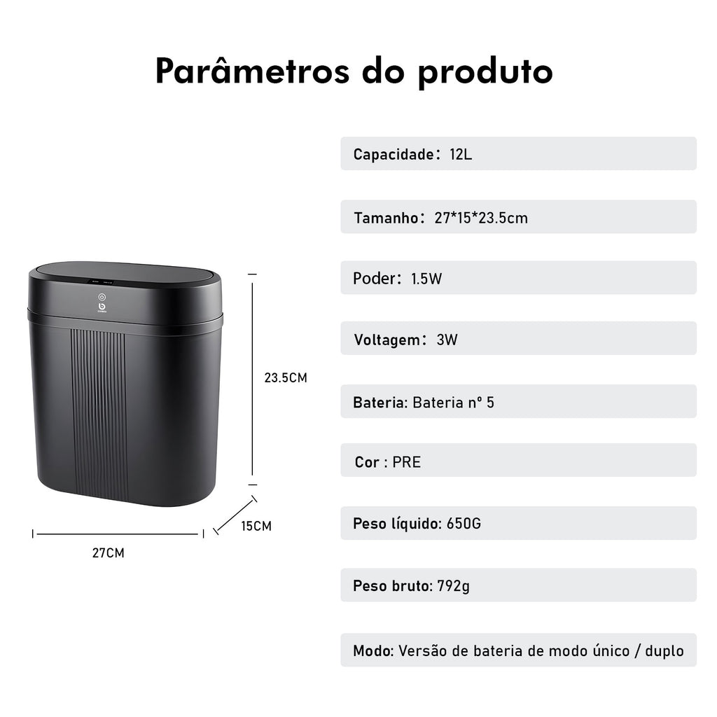 Lixeira Inteligente, com sensor automático e prático