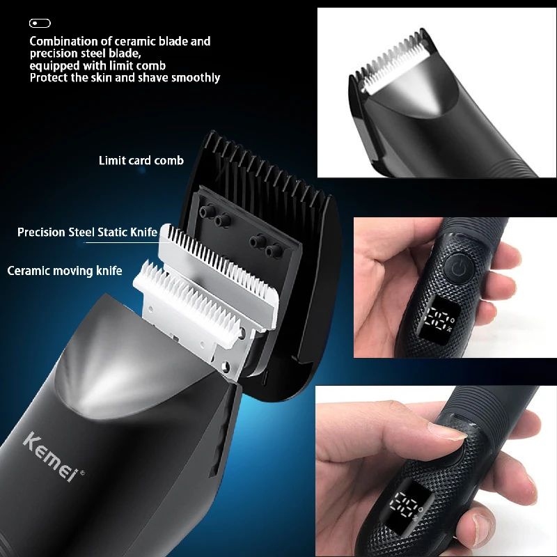 Kemei aparador de pelos íntimos para homens e mulheres