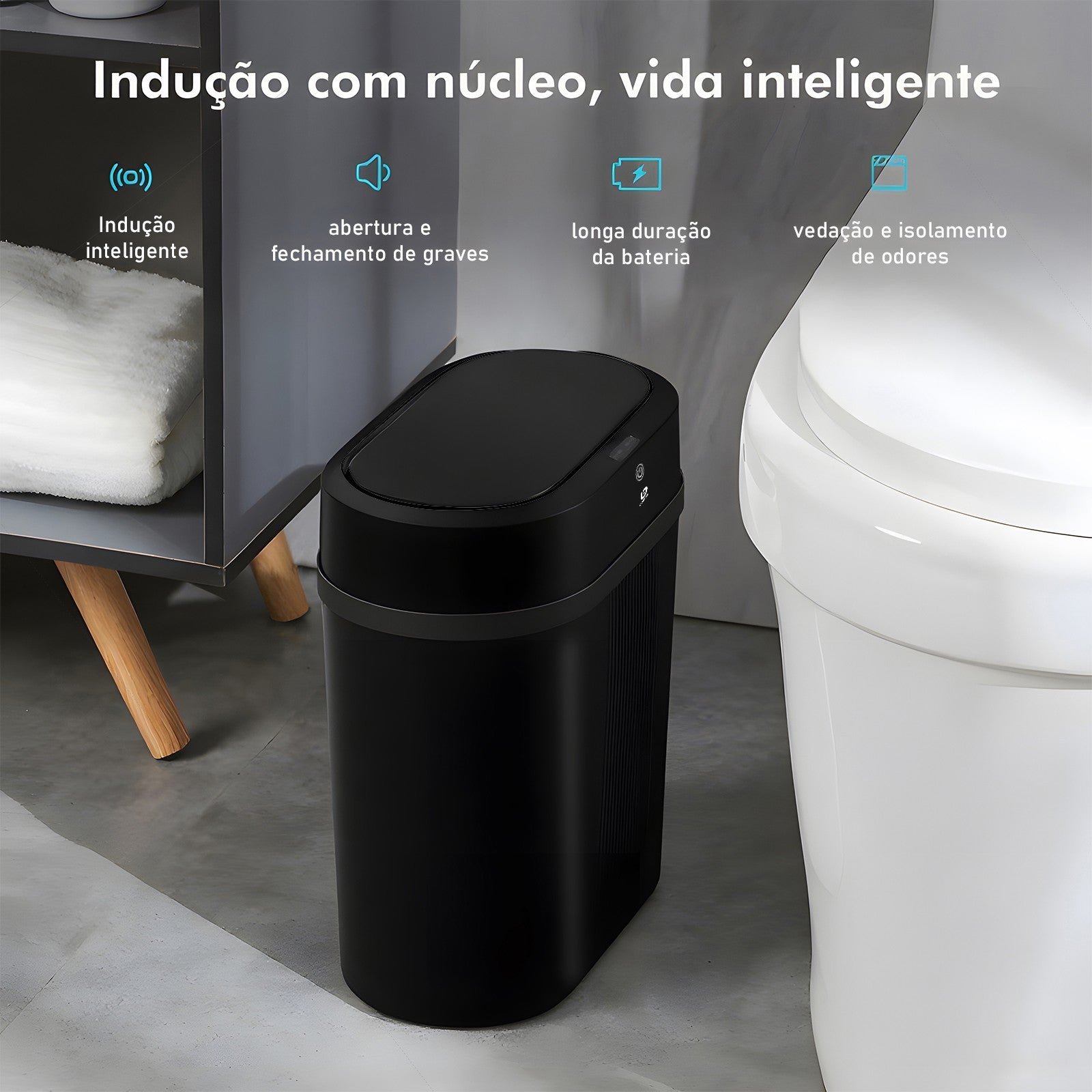 Lixeira Inteligente, com sensor automático e prático