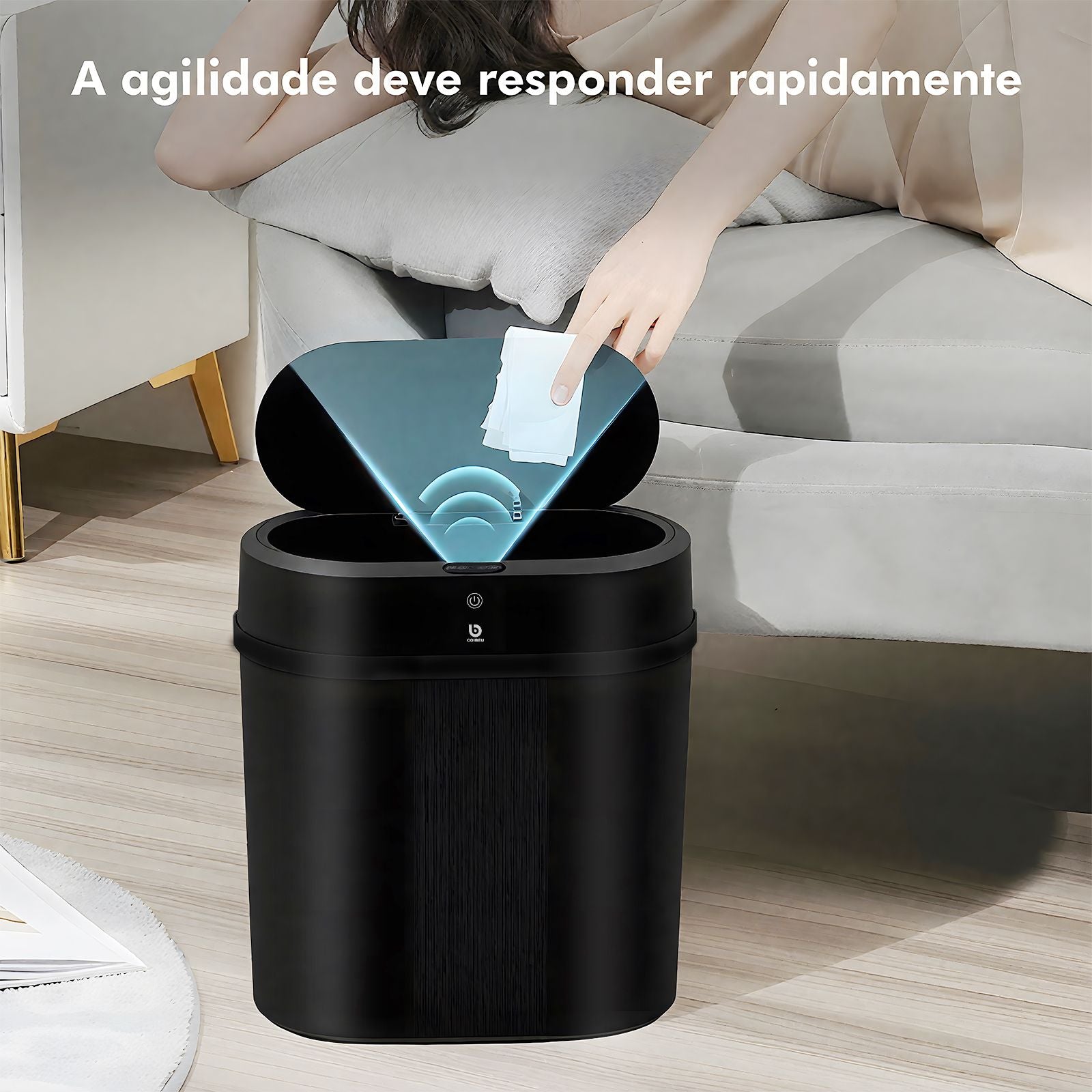 Lixeira Inteligente, com sensor automático e prático